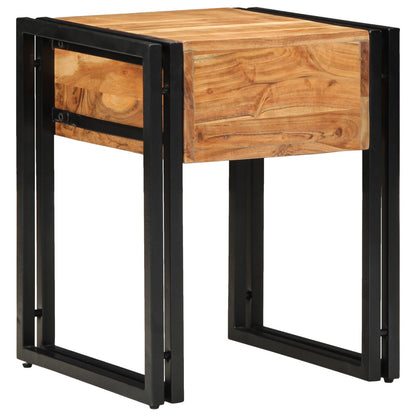 Bijzettafel 40 x 40 x 50 cm Massief acaciahout