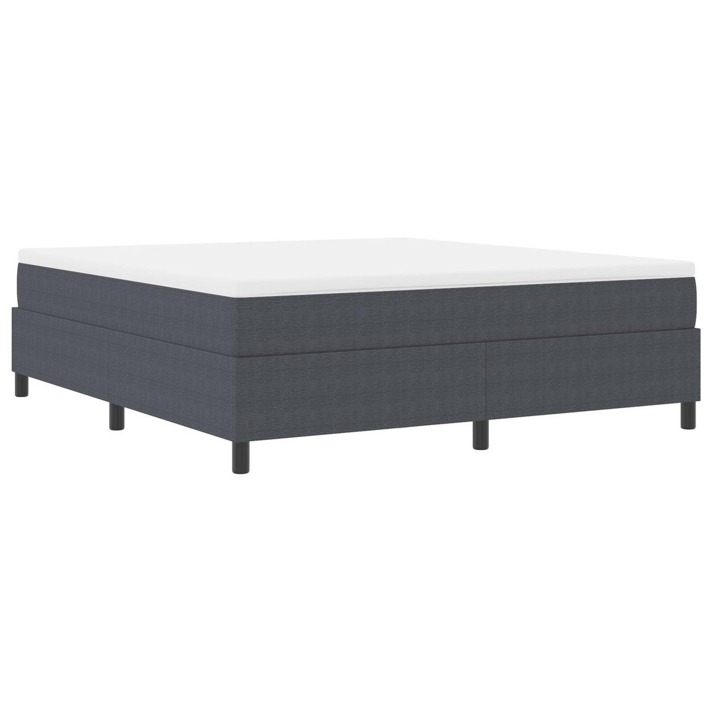 Boxspringbed Super King Corduroy Stof Donkergrijs 180 x 200 cm