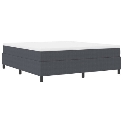 Boxspringbed Super King Corduroy Stof Donkergrijs 180 x 200 cm