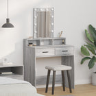 Kaptafel grijs 79x41x140 cm bewerkt hout met LED