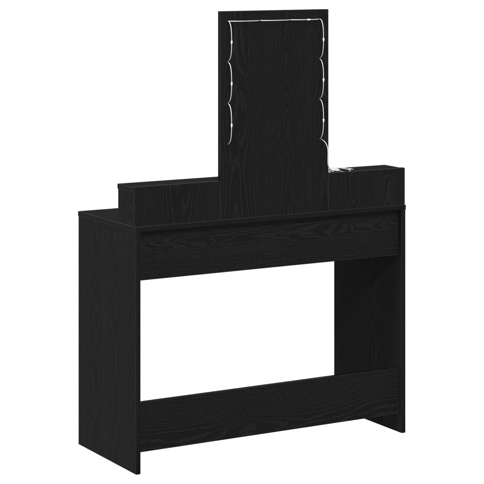 Kaptafel Met Led Verlichting Zwart eiken 100 x 41 x 140 cm