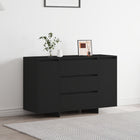 Dressoir 120x41x75 cm zwart bewerkt hout