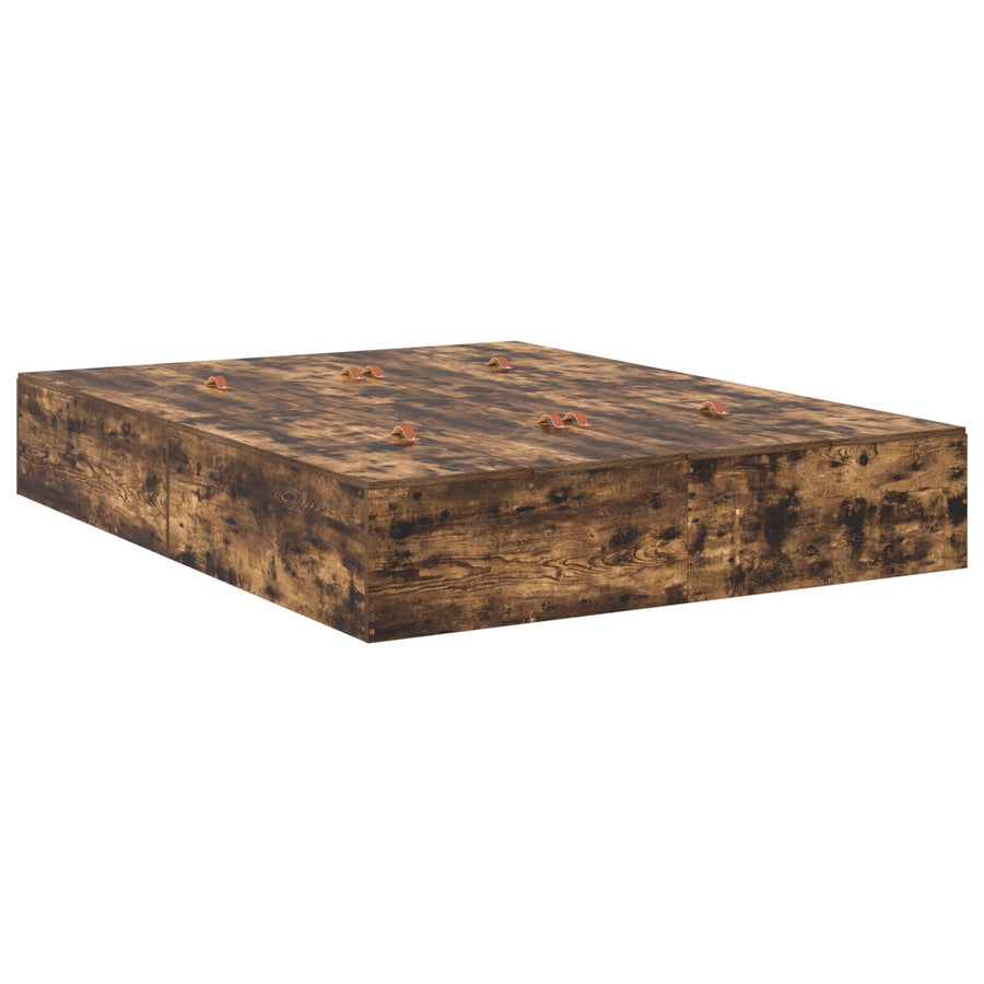 Opbergbedframe Gerookt Eiken 140 x 190 cm