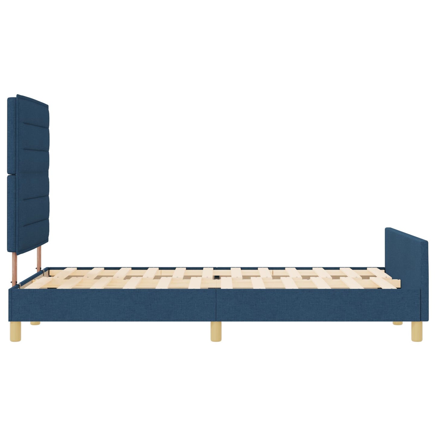 Blauw Stoffen Bedframe 140X200 Cm Crème