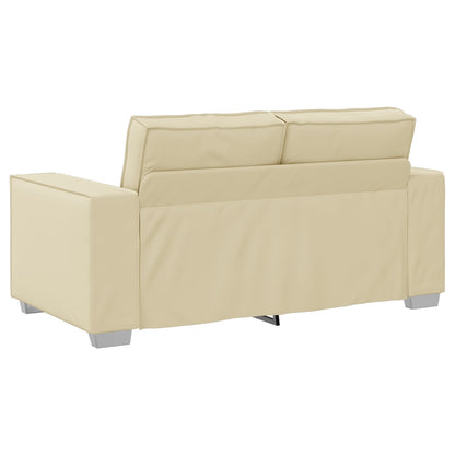 Loveseat Bank Kunstleer Crème 120 cm