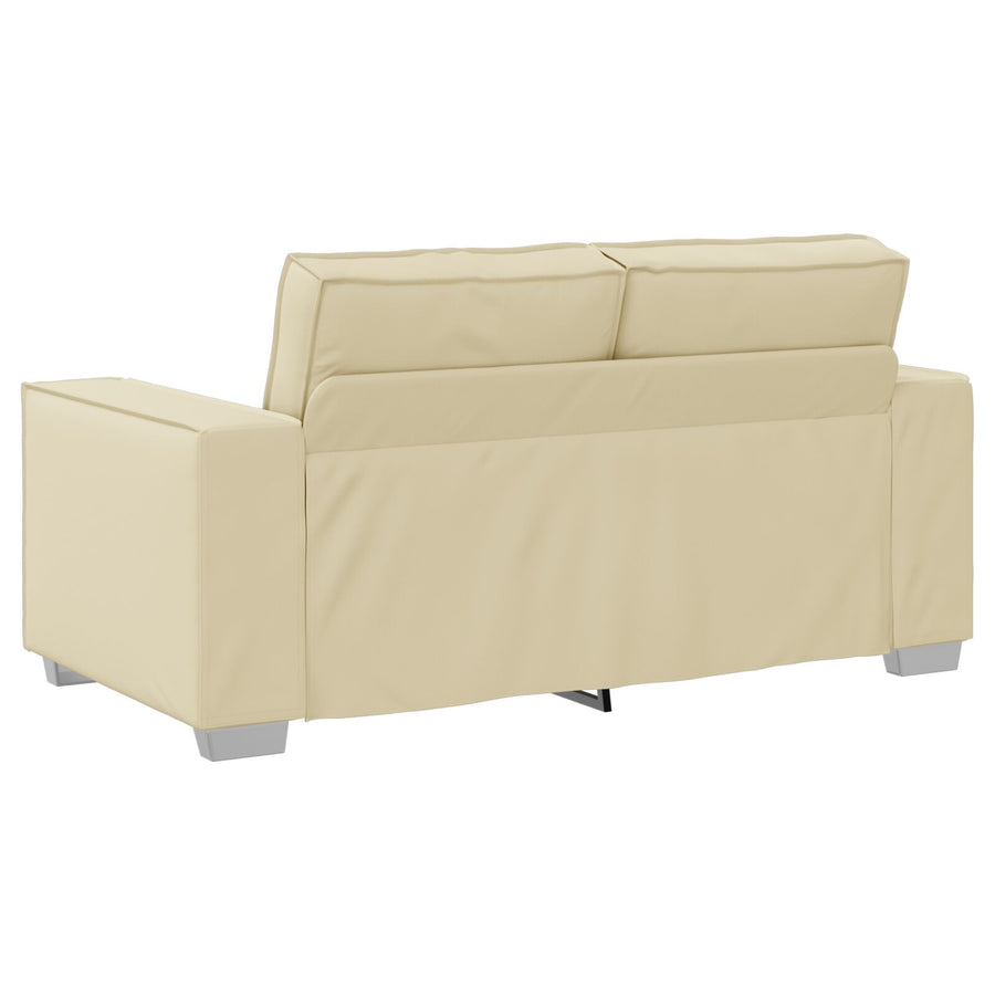Loveseat Bank Kunstleer Crème 120 cm