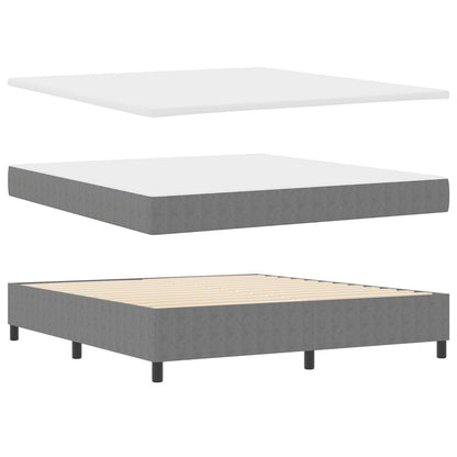 Boxspringbed Met Matras Donkergrijs Super King Korduroystof