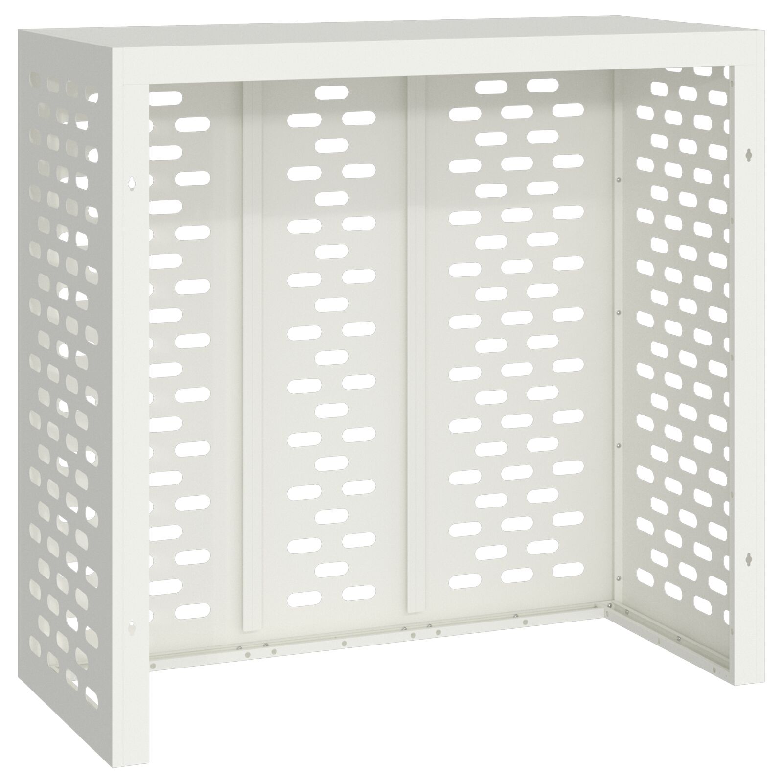 Airconditionerhoes Staal Wit 110 x 50 x 105 cm