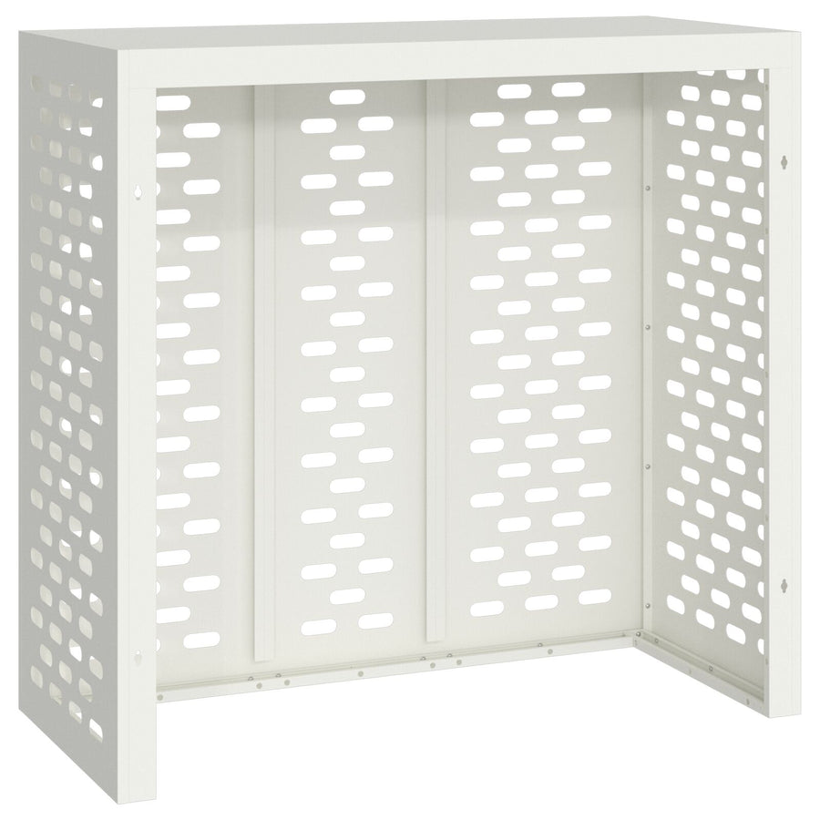 Airconditionerhoes Staal Wit 110 x 50 x 105 cm