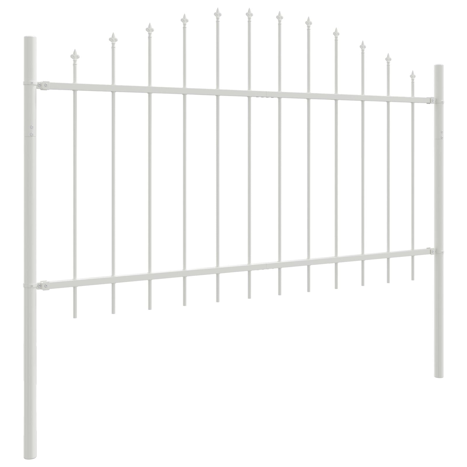 Tuinhek Met Hoepel Top 6,8X1 M Staal Wit 6.8 m 75-100 cm
