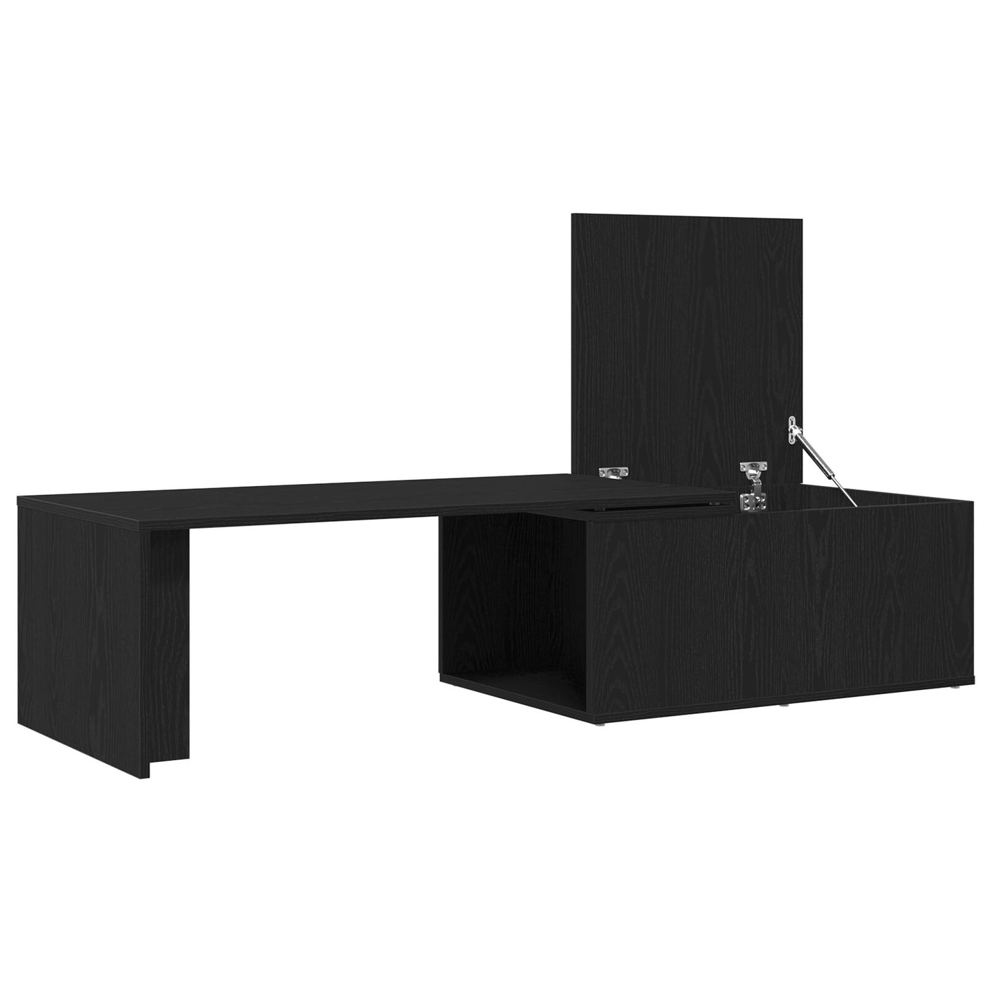 Salontafel Zwart Eiken 150X50X35 Cm Gelaagd Hout