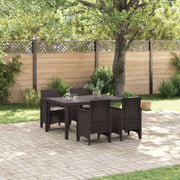 Tuinset poly rotan bruin 4 personen