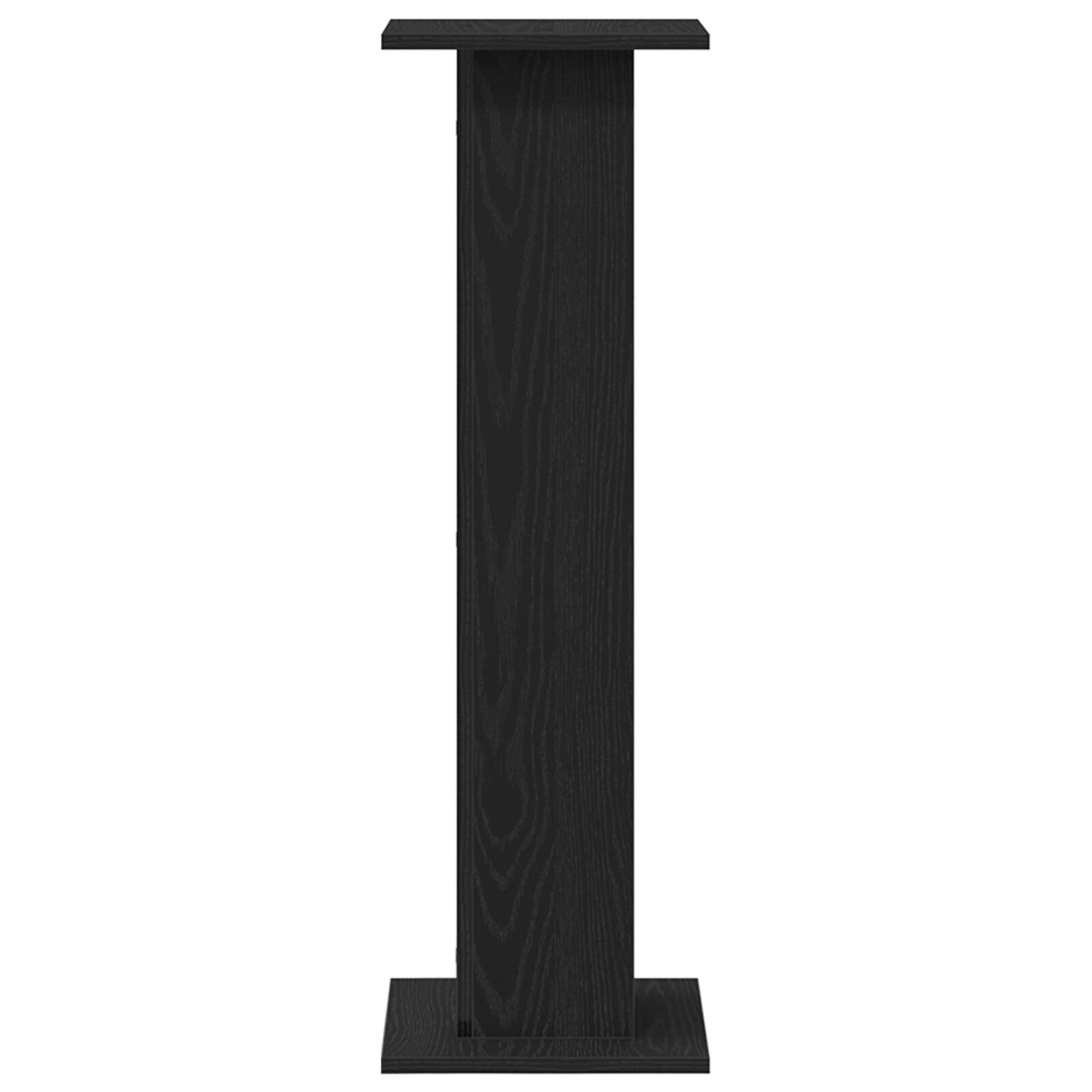 Plantstandaard 2 Stuks Bewerkt Hout 30 x 30 x 95 cm Zwart Eiken
