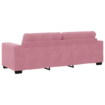 3-Zits Bank Fluweel Fluwelen Roze 180 cm