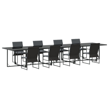 12-Delige Tuin Eettafel Set Met Kussens Van Staal En Textilene