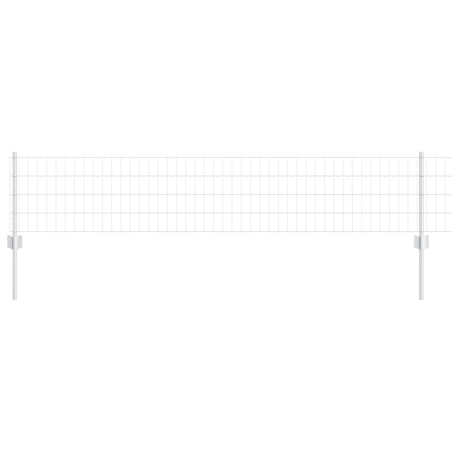 Tuinomheining Set Set Van 2 Gevulkaniseerd Staal 25 X 0.4 M