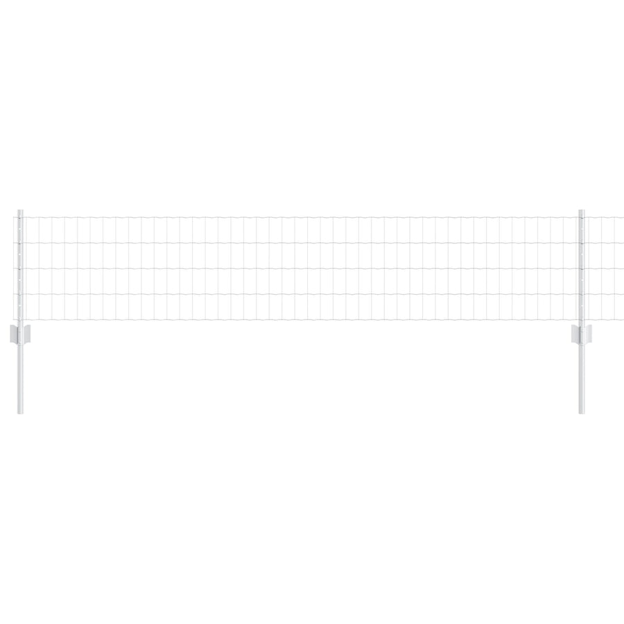 Tuinomheining Set Set Van 2 Gevulkaniseerd Staal 25 X 0.4 M