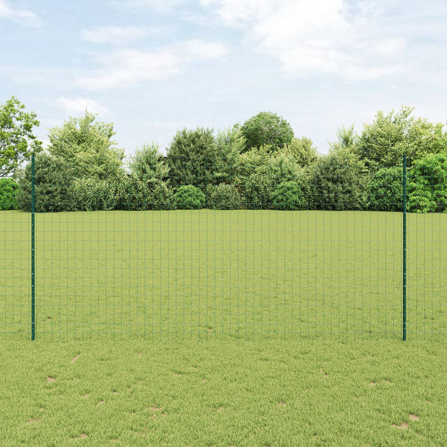 Euro Hek Set Van 2 Groen Poedergecoat Staal 10 X 1,6 M Duurzaam