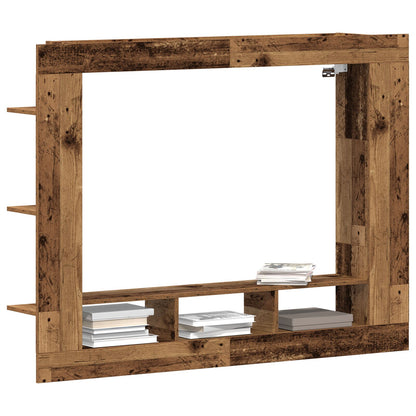 Tv Kast Muurbevestigd 152X22X113 Cm Oud Hout
