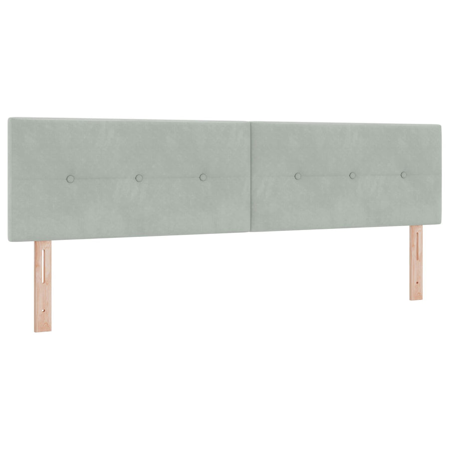 Boxspringbed Met Matras Lichtgrijs Super King Velvet Blauw