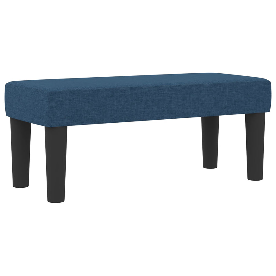 Boxspring Bed Met Matras & Bank Stof Blauw 90 x 200 cm Lijnen ontwerp