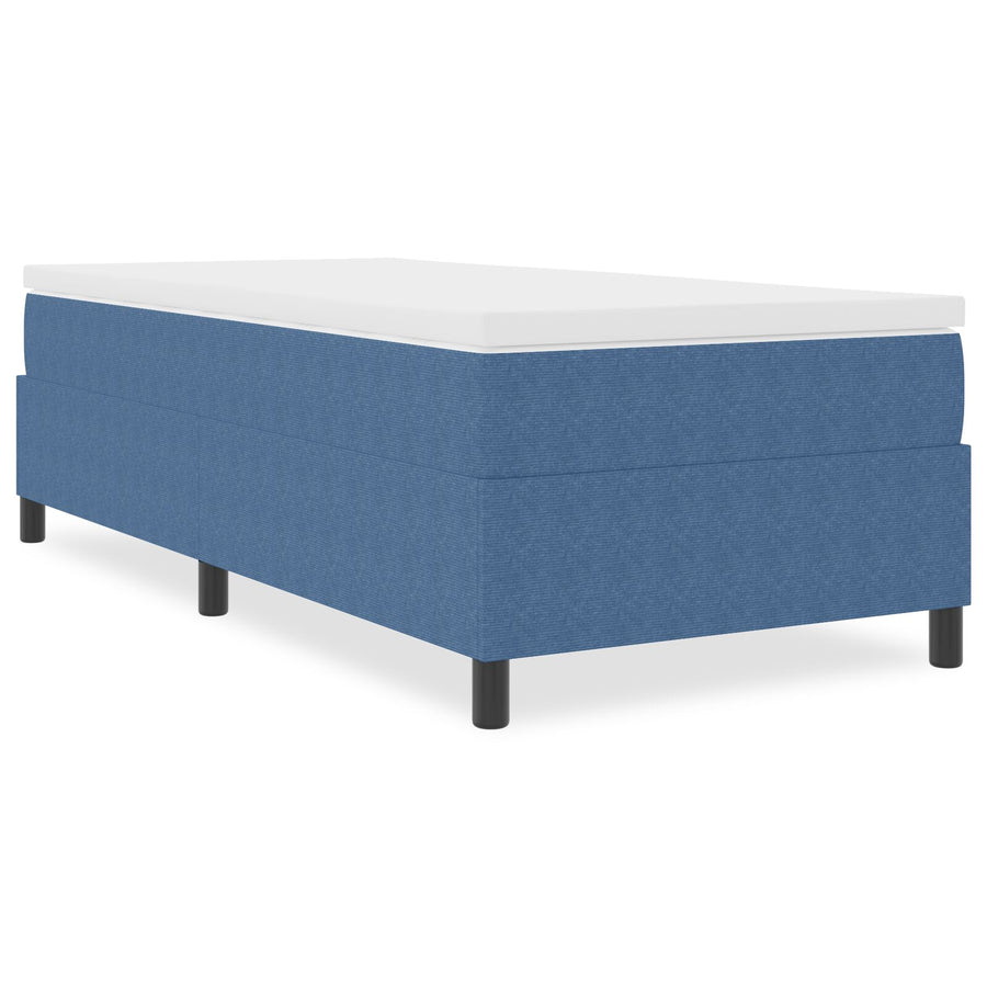 Boxspring Bed Katoenen Velours Blauw 90 x 200 cm