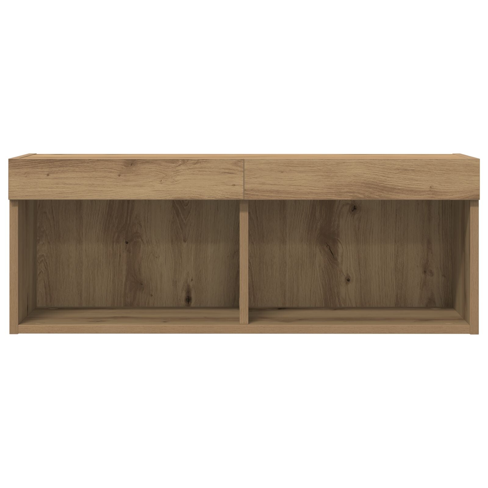 Tv Wandkasten Met Led Verlichting 2 Stuks Artisan Eiken