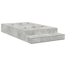 Opbergbedframe Beton Grijs 120X200 Cm Artisanaal Eiken