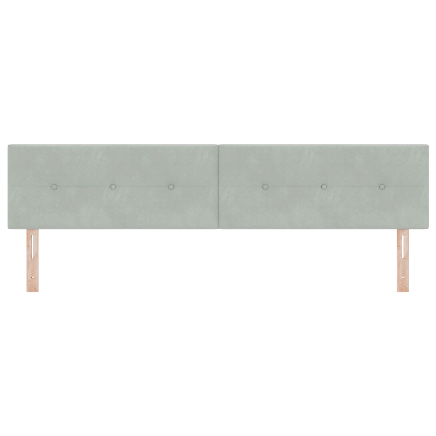Hoofdeinde Knoop Tufted Velours Lichtgrijs 200 cm Laag hoofdbord