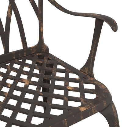 Tuinstoelen 2 Stuks Gietaluminium Brons