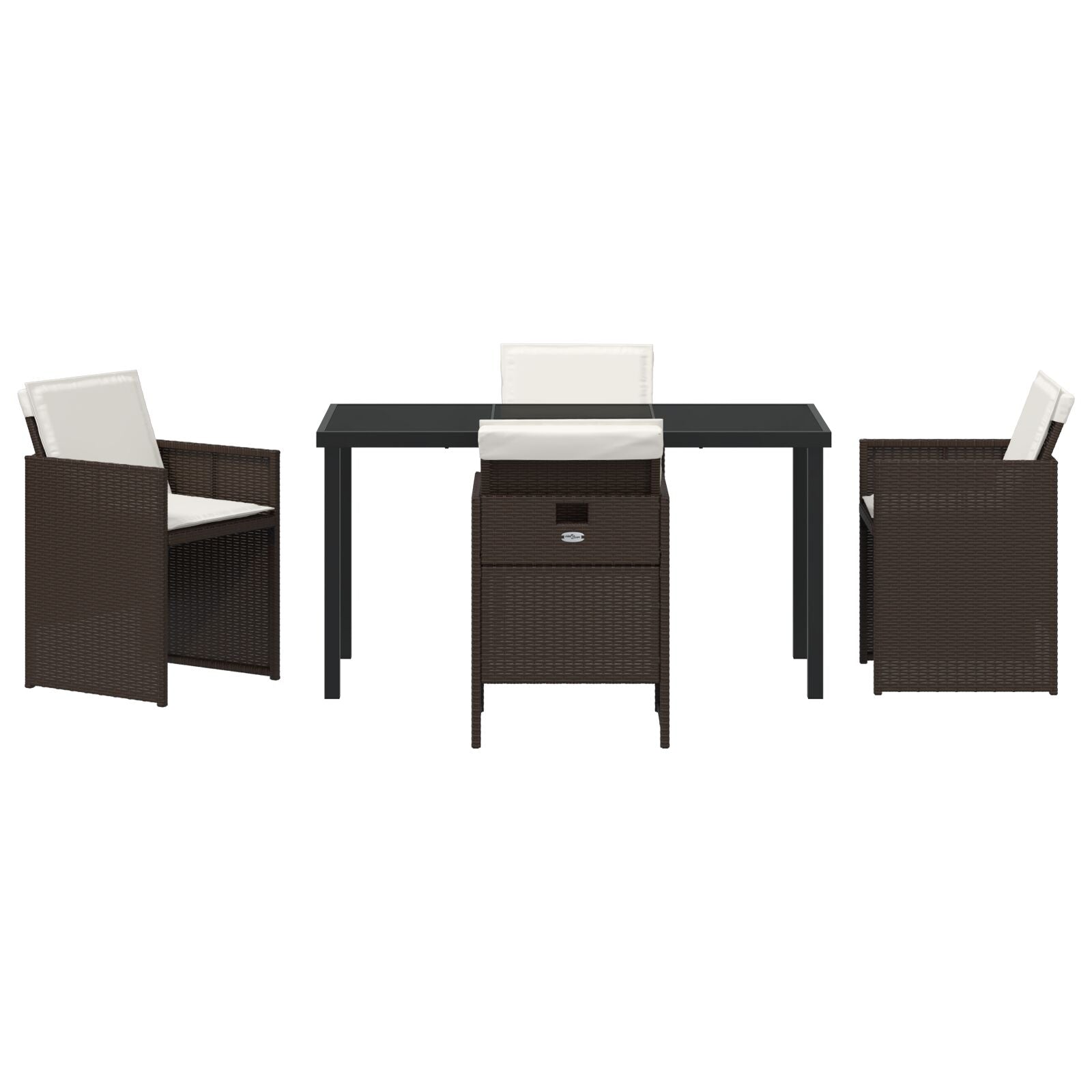 5 Delige Tuinset Met Kussens Bruine Poly Rattan