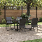 Garden Dining Set 5 pcs Black Steel