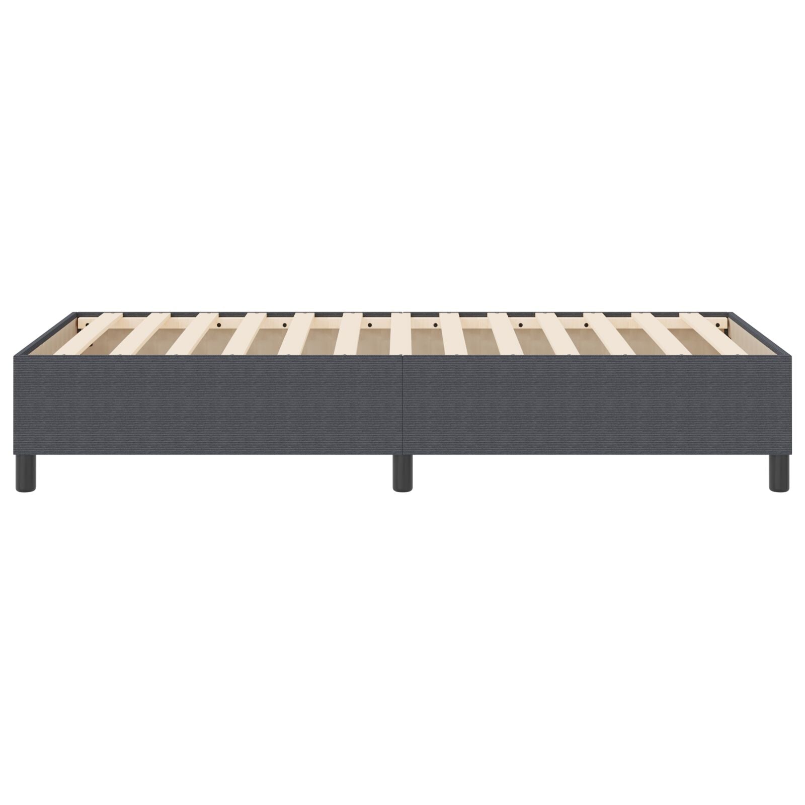 Boxspring Bed Corduroy Stof Donkergrijs 100 x 200 cm