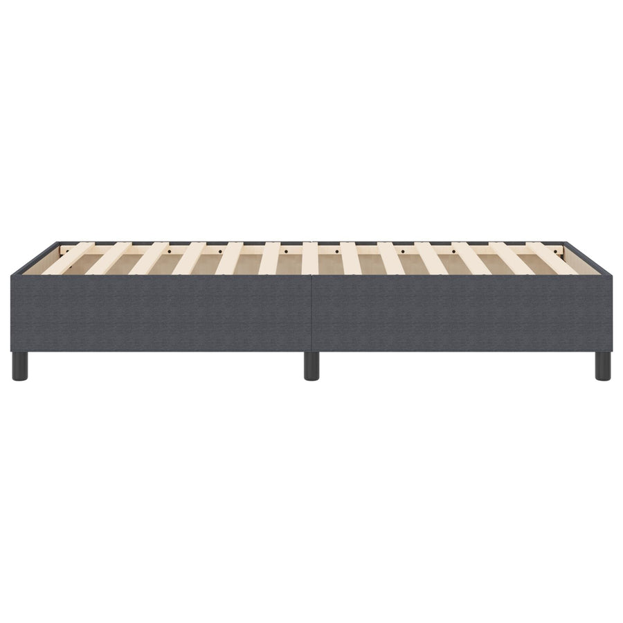Boxspring Bed Corduroy Stof Donkergrijs 100 x 200 cm