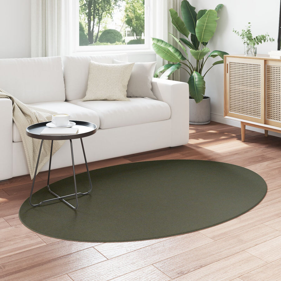 Vloerkleden Polyester Vloerkleden Ovaal Bosgroen 120 x 170 cm