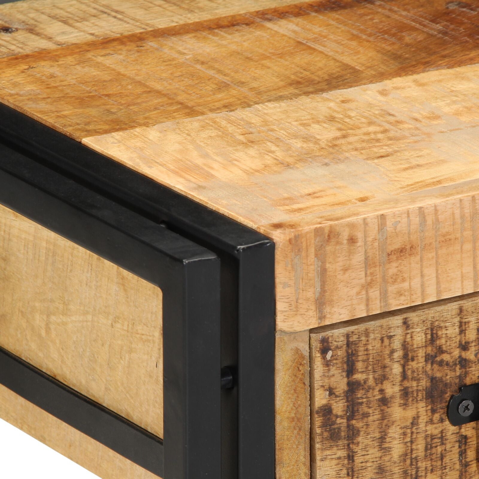 Bijzettafel Massief Ruw Hout Mango 40 x 40 x 50 cm Massief ruw mango-hout