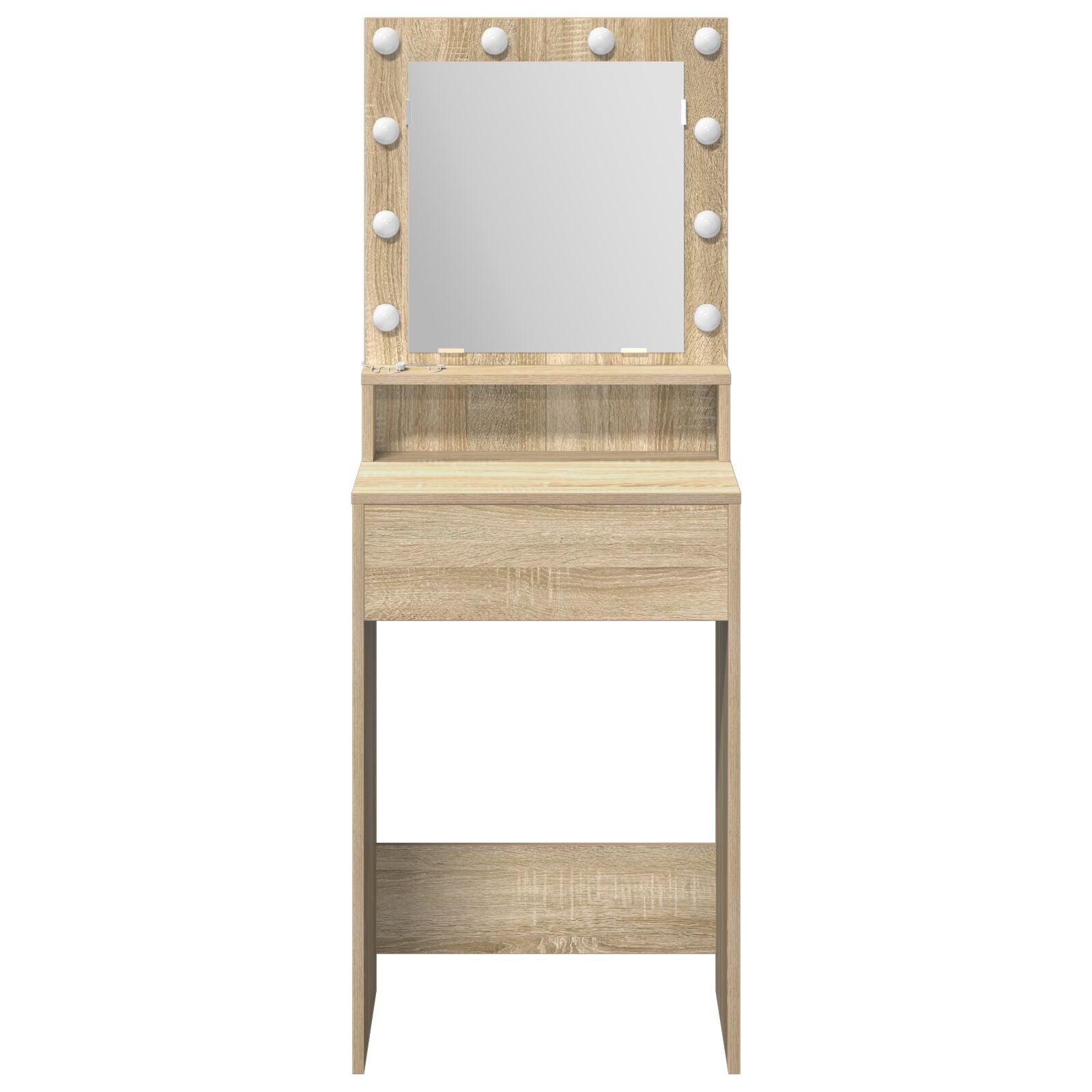 Kaptafel Met Led Verlichting In , Sonoma Eiken 50 x 41 x 135 cm