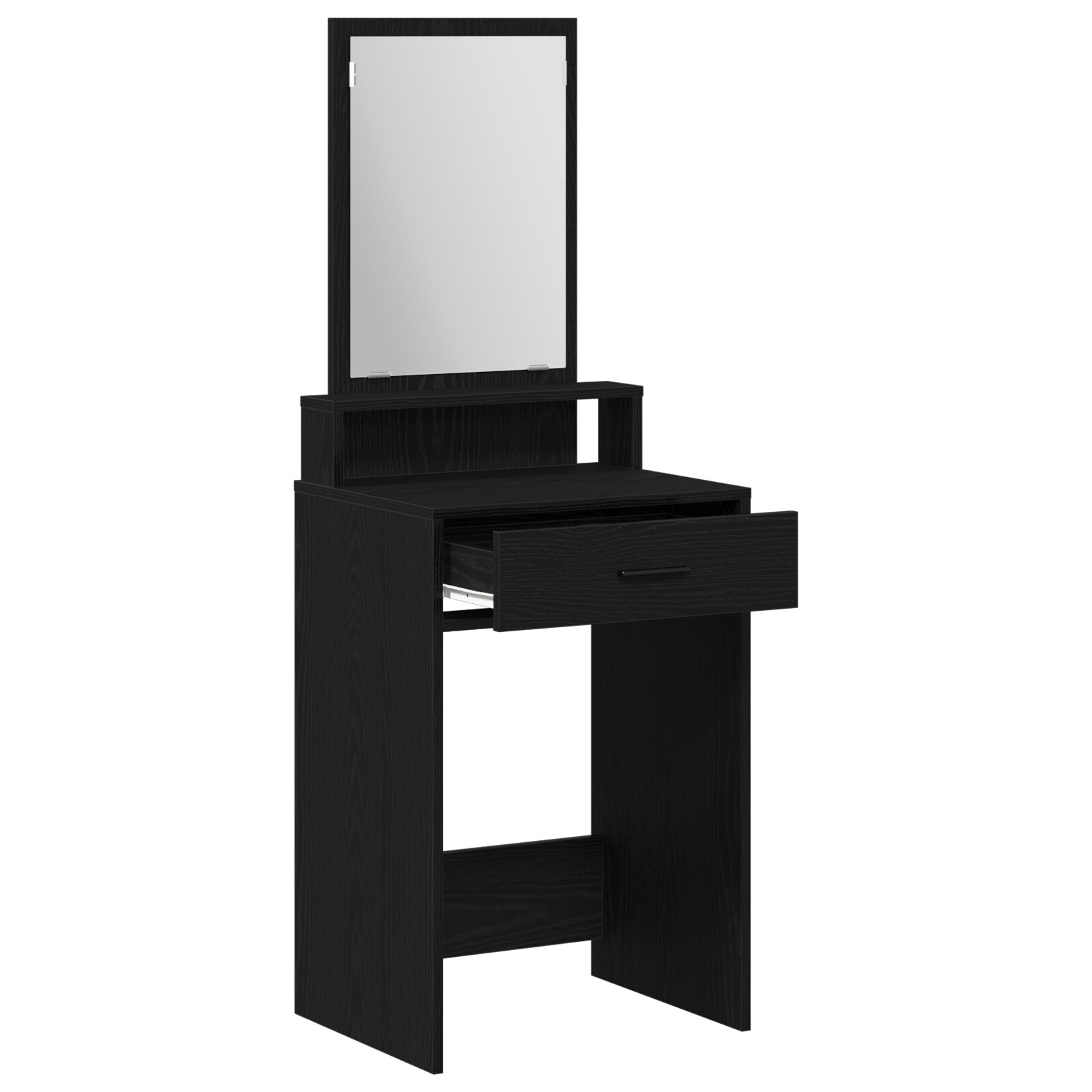 Kaptafel Met Lades Hout 50 x 41 x 140 cm Zwart eiken