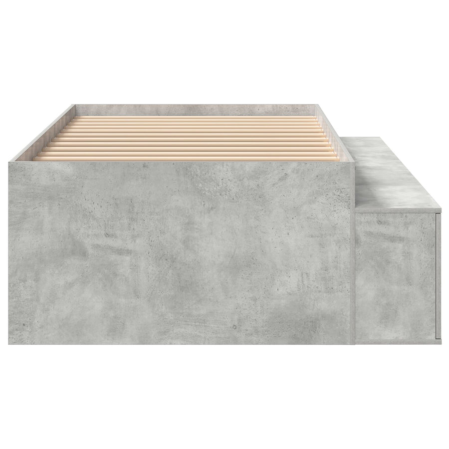 Opslagbedframe Betonnen Grijs 75X190 Cm