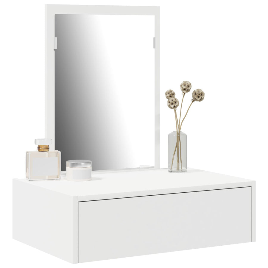 Wandhängende Make-Up Tafel 60 x 40 x 70 cm Wit zonder LED