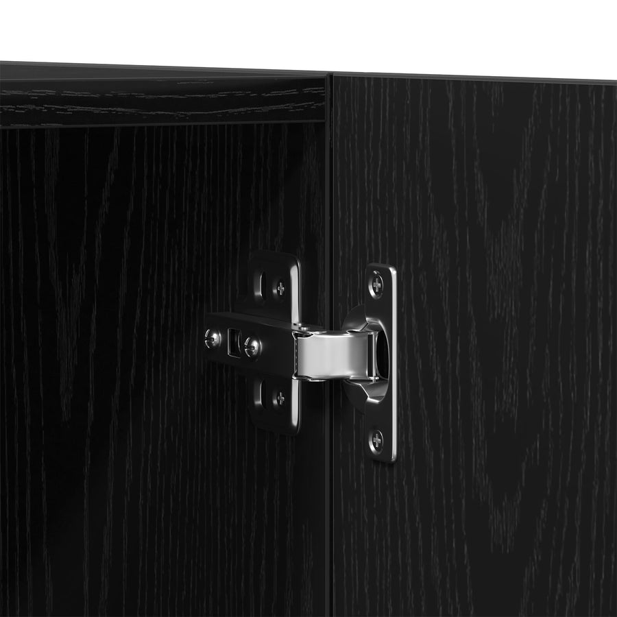 Kledingkast Zwart Eiken 90X52X200 Cm Behandeld Hout