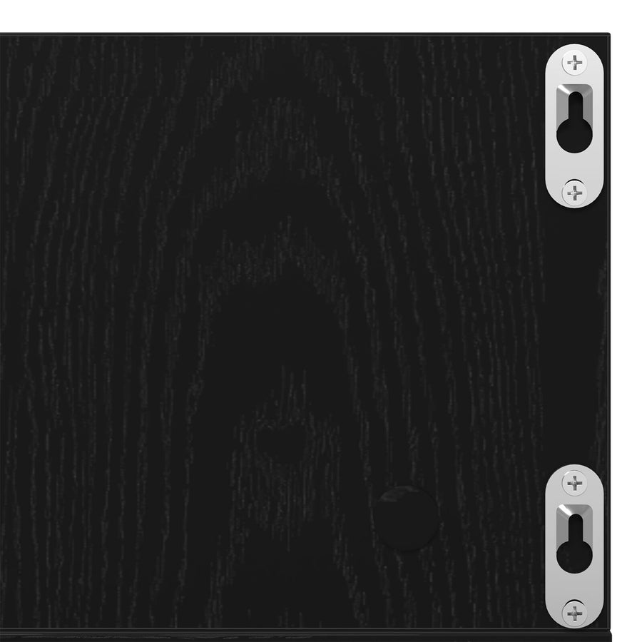 Cd Wandrek Zwart Eiken 75X18X18 Cm Behandeld Hout