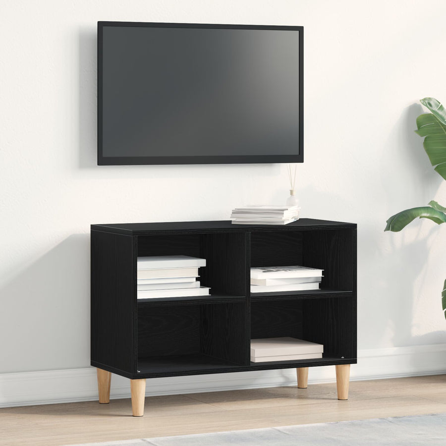 En Tv-Kast - 69.5X30X50 Cm, Gemaakt Van Bewerkt Hout 69.5 cm Zwarte eik
