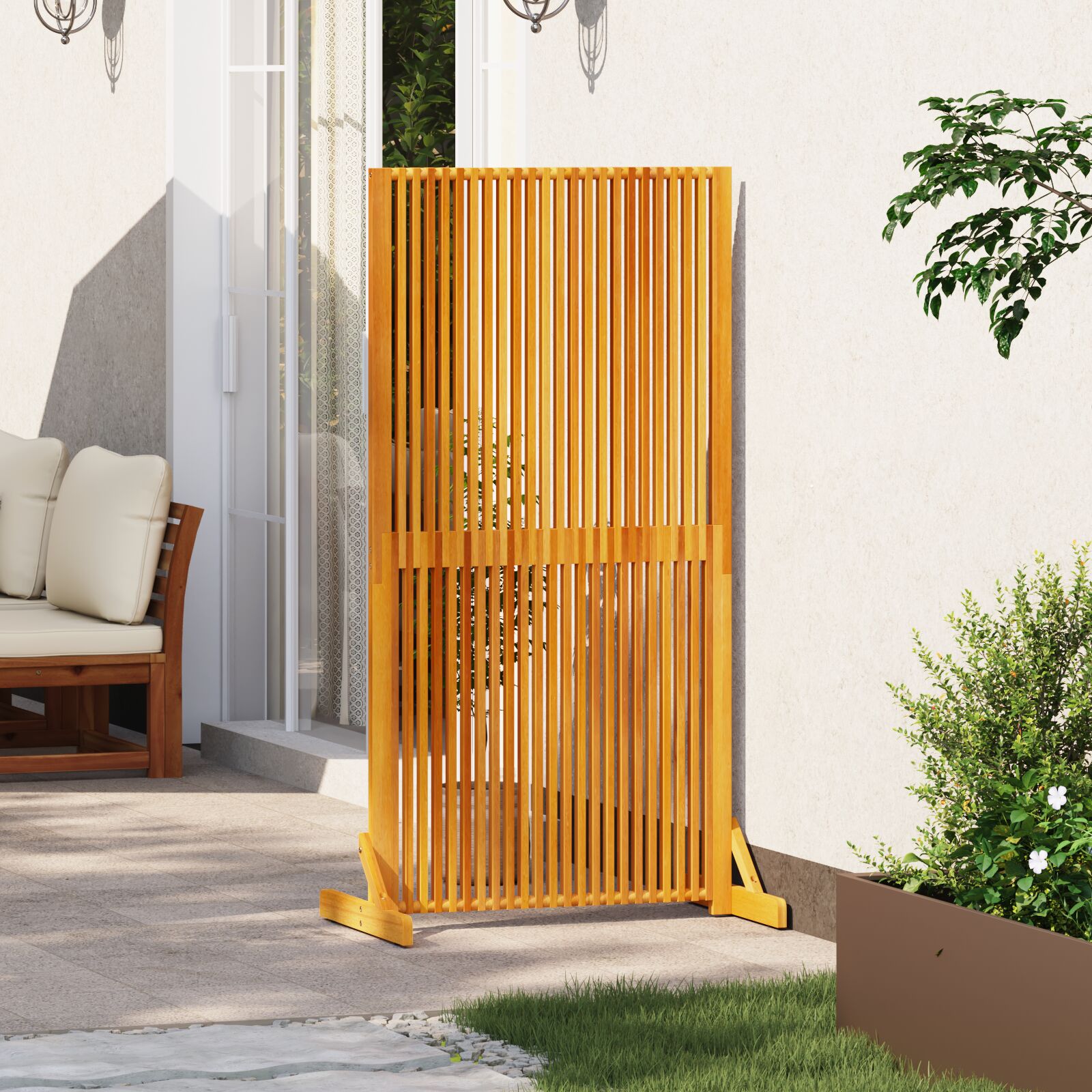 Privacy Scherm Binnen/Buiten Massief Acaciatoest 150 cm