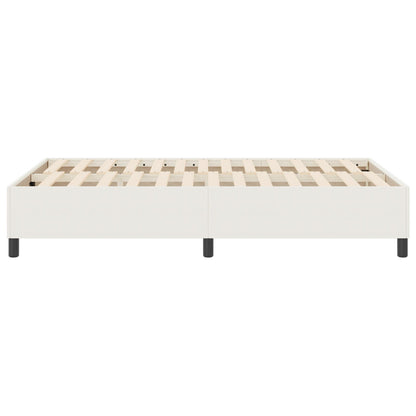Boxspring Bed Klein Tweepersoons Corduroy Stof Crème 120 x 190 cm