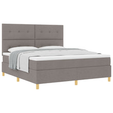 Boxspring Bed Met Matras Taupe Super King Stof Blauw