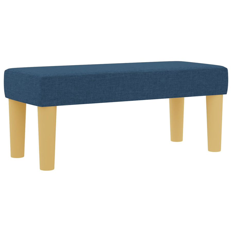 Boxspringbed Met Matras & Bank Stof Blauw 80 x 200 cm Lijnen ontwerp