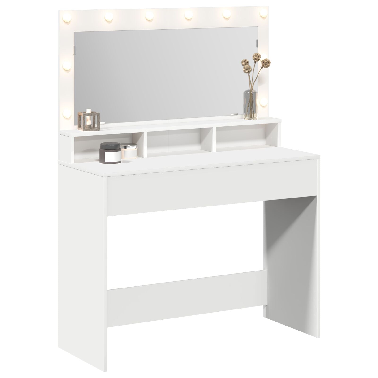 Te Kaptafel Met Led-Verlichting - Wit 100 x 41 x 135 cm