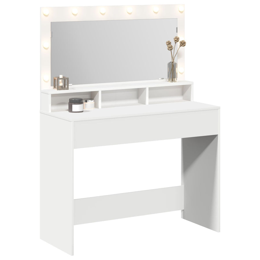 Te Kaptafel Met Led-Verlichting - Wit 100 x 41 x 135 cm
