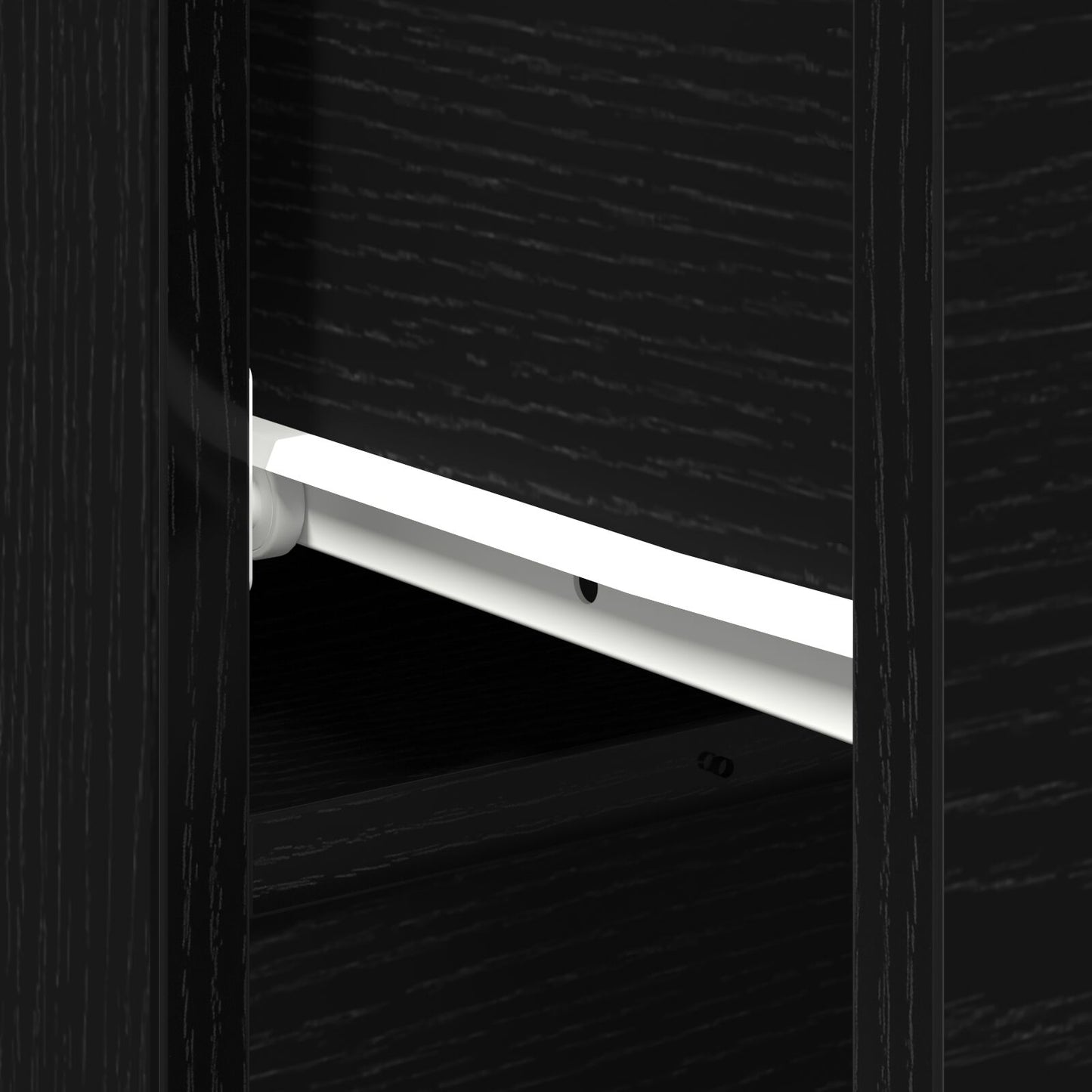Sideboards 2 Stuks Zwart Eiken 30X30X70 Cm Bewerkt Hout